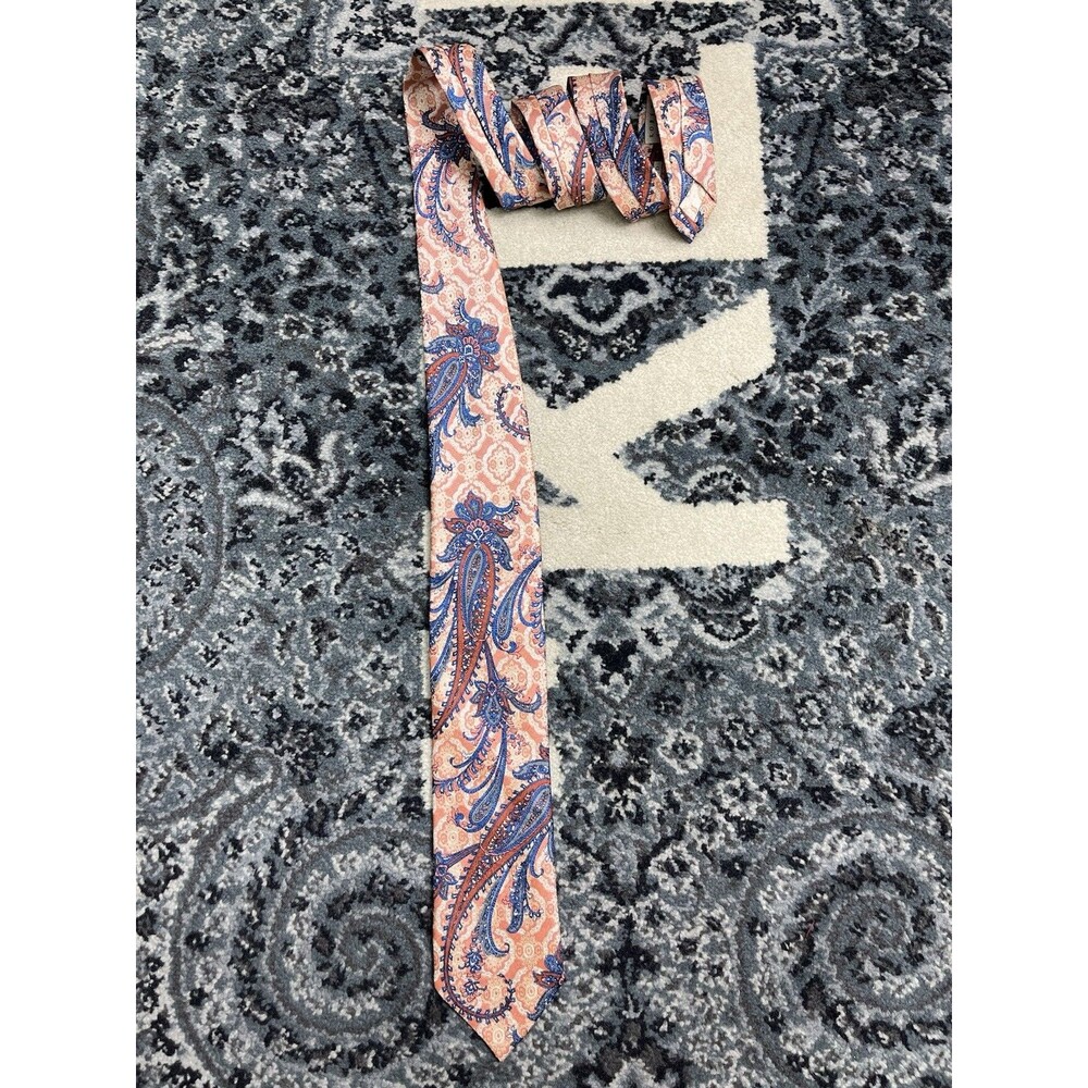 Men’s Robert Talbotts Carmel Seven Fold Peach Tie 100% Silk 3/40 63” 3.25